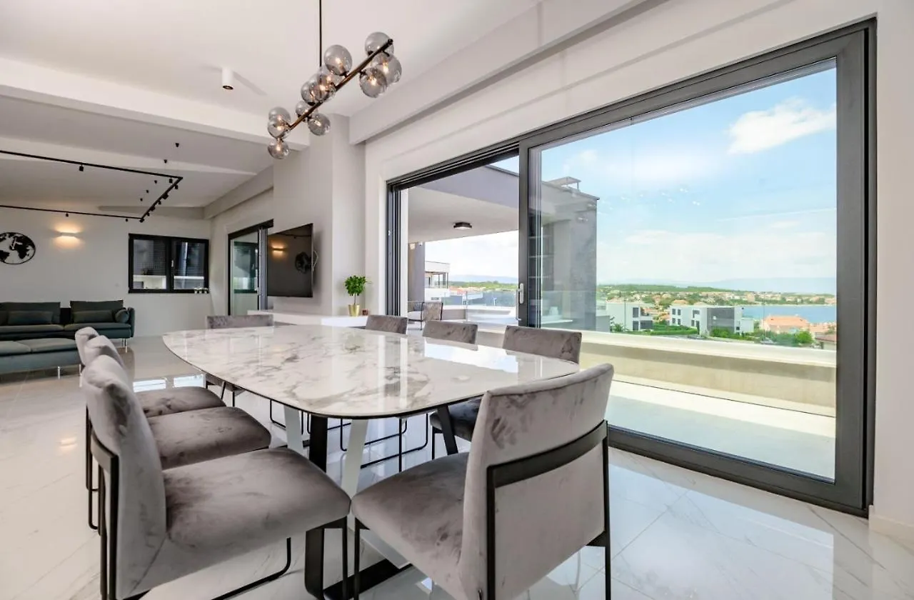 Luxury Penthouse Mia With Panoramic Sea View Apartment Malinska Croatia