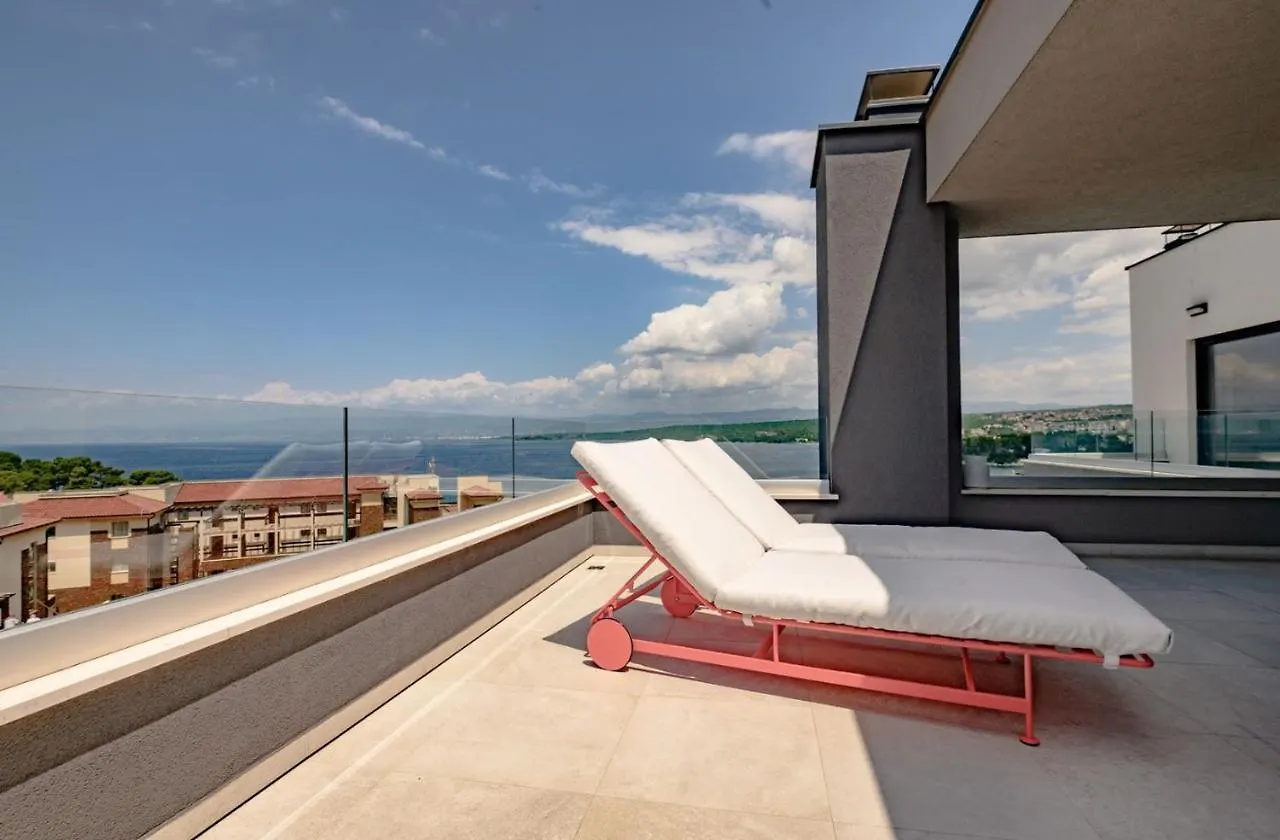 Luxury Penthouse Mia With Panoramic Sea View Apartment Malinska